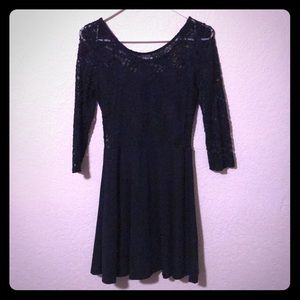 Navy Blue Lace Dress